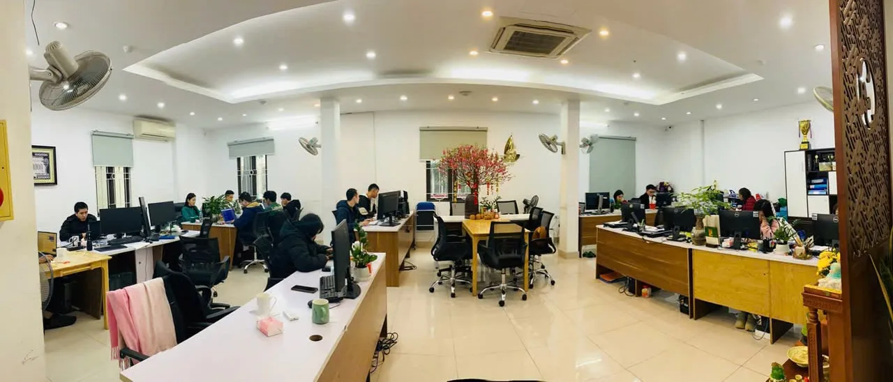 The CIE office in Hanoi, with the team at work